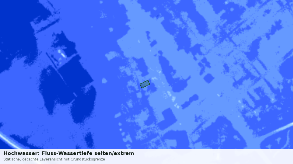 Statische Kartenansicht: Hochwasser: Fluss-Wassertiefe selten/extrem
