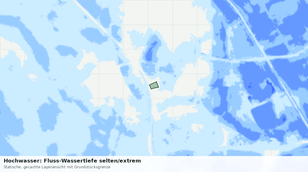 Statische Kartenansicht: Hochwasser: Fluss-Wassertiefe selten/extrem