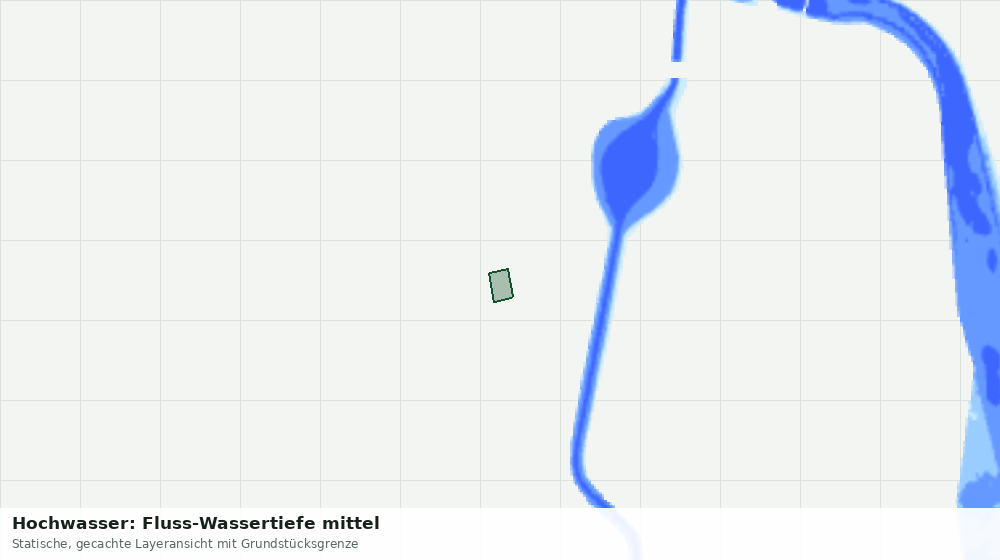 Statische Kartenansicht: Hochwasser: Fluss-Wassertiefe mittel