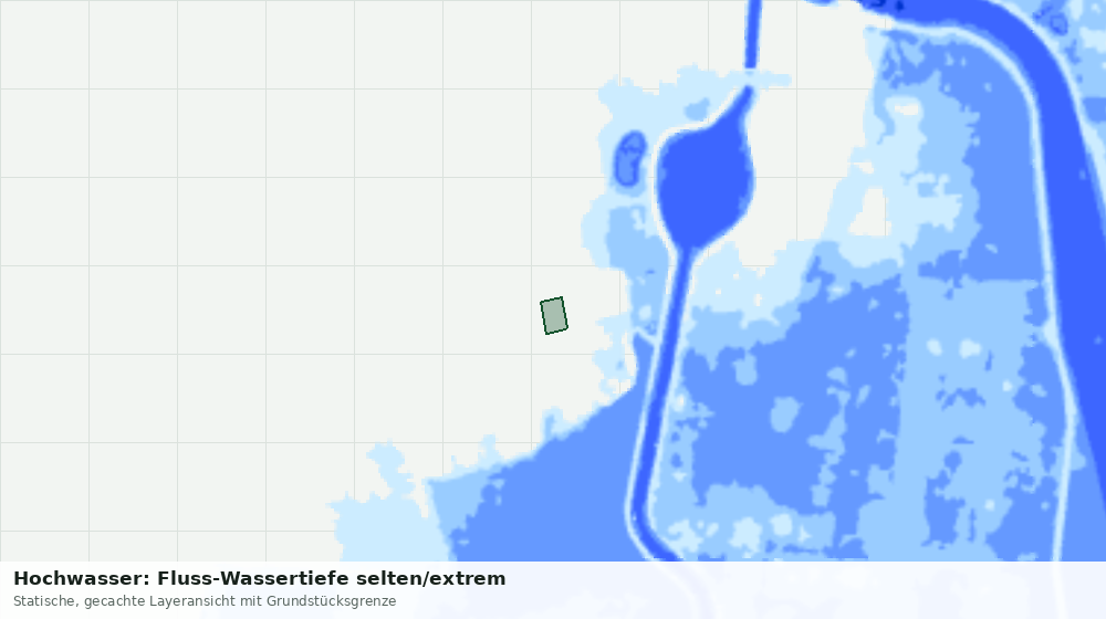 Statische Kartenansicht: Hochwasser: Fluss-Wassertiefe selten/extrem