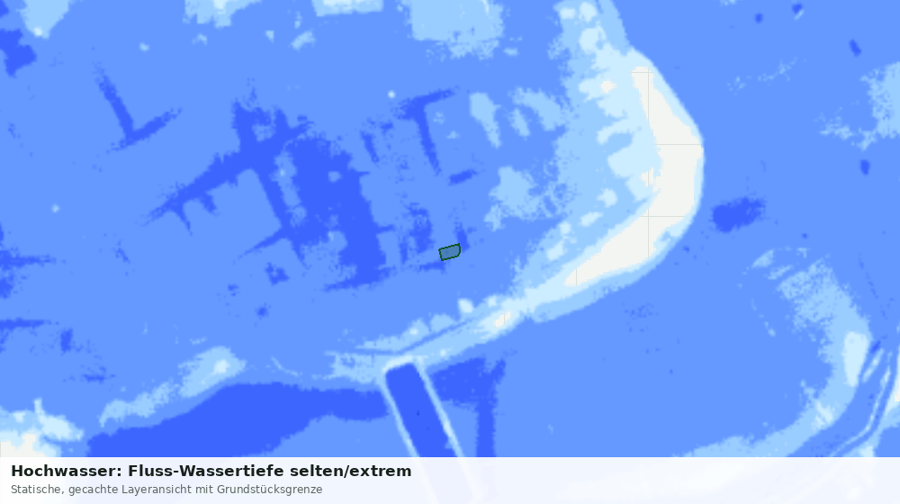Statische Kartenansicht: Hochwasser: Fluss-Wassertiefe selten/extrem