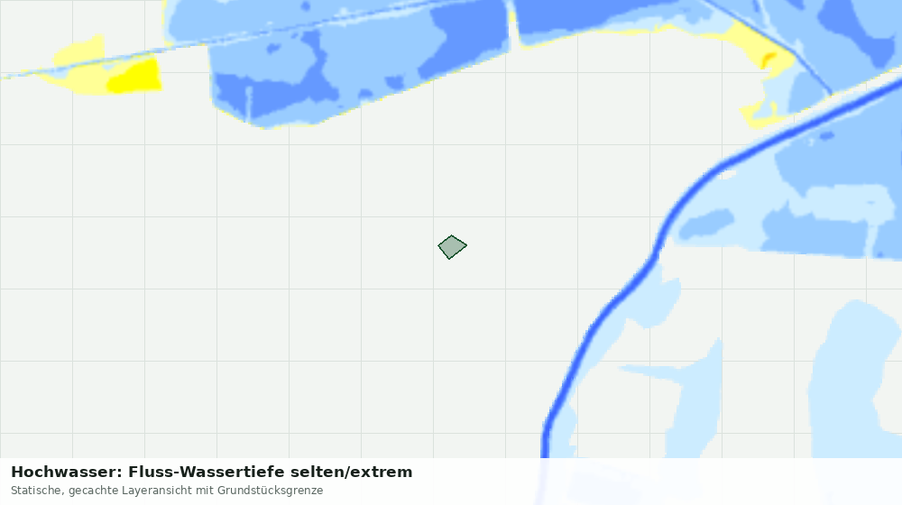 Statische Kartenansicht: Hochwasser: Fluss-Wassertiefe selten/extrem