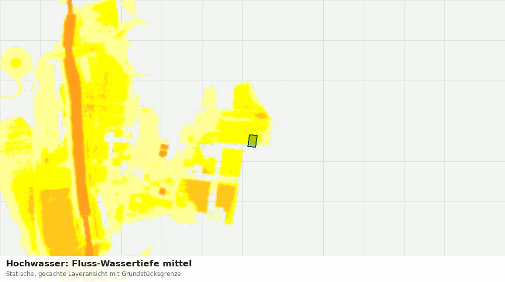 Statische Kartenansicht: Hochwasser: Fluss-Wassertiefe mittel