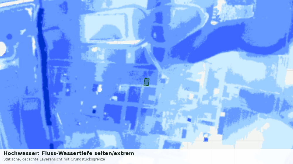 Statische Kartenansicht: Hochwasser: Fluss-Wassertiefe selten/extrem