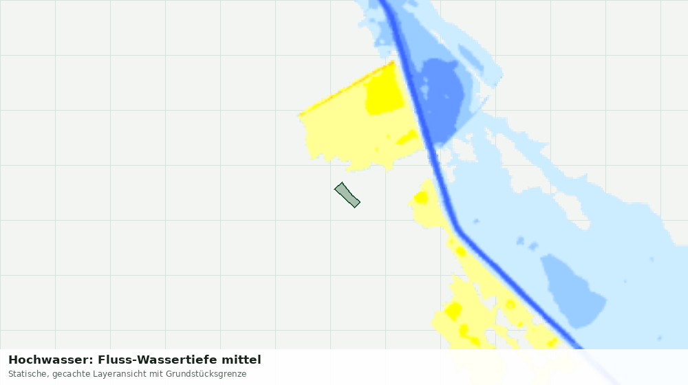 Statische Kartenansicht: Hochwasser: Fluss-Wassertiefe mittel