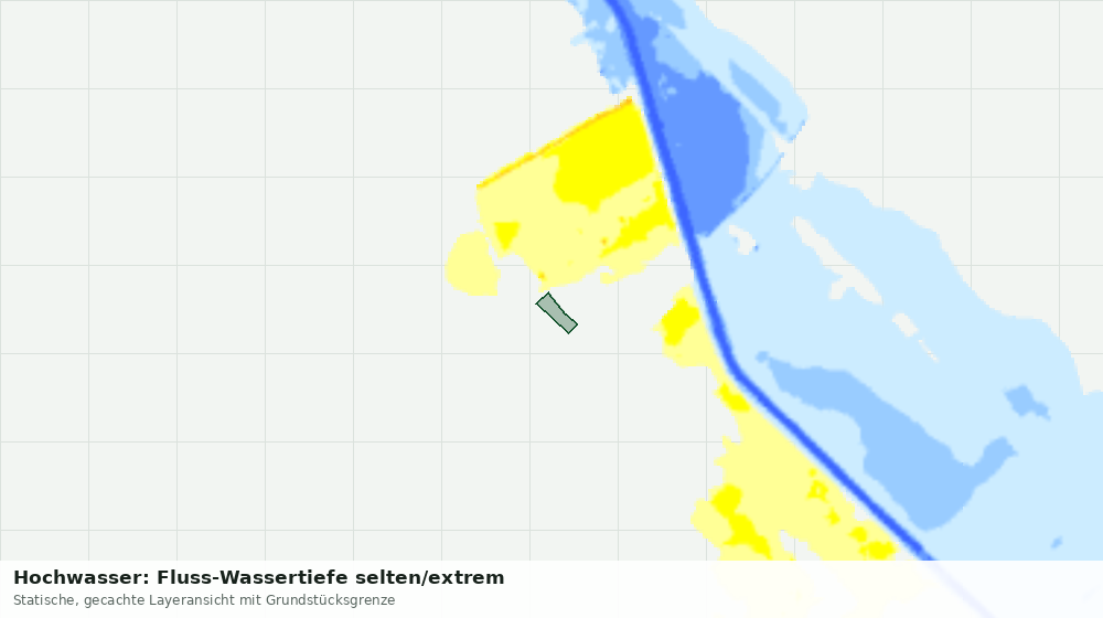 Statische Kartenansicht: Hochwasser: Fluss-Wassertiefe selten/extrem