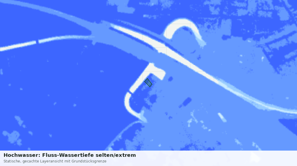 Statische Kartenansicht: Hochwasser: Fluss-Wassertiefe selten/extrem
