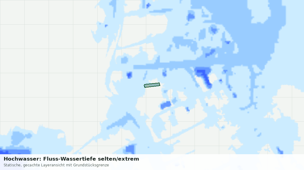Statische Kartenansicht: Hochwasser: Fluss-Wassertiefe selten/extrem