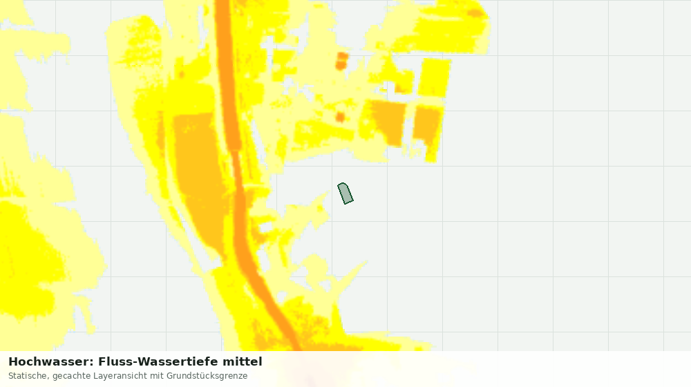 Statische Kartenansicht: Hochwasser: Fluss-Wassertiefe mittel