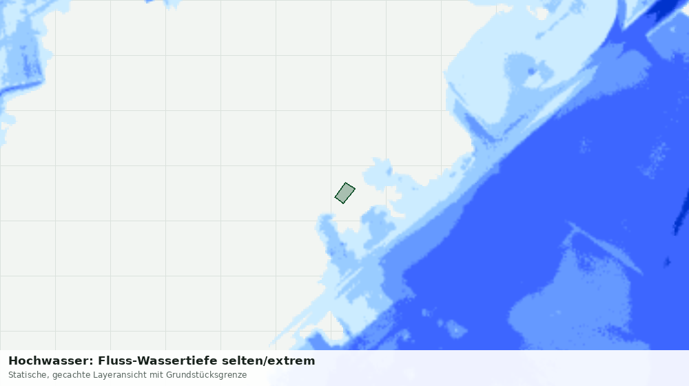 Statische Kartenansicht: Hochwasser: Fluss-Wassertiefe selten/extrem