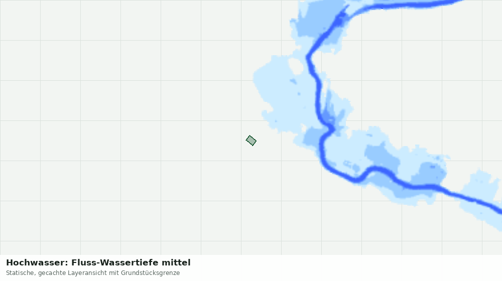 Statische Kartenansicht: Hochwasser: Fluss-Wassertiefe mittel