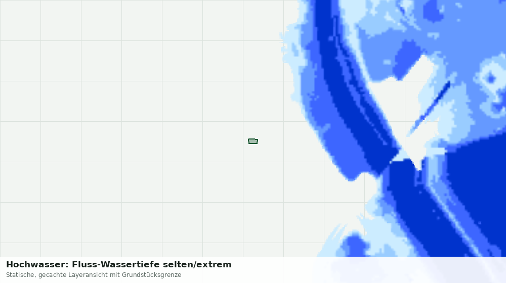 Statische Kartenansicht: Hochwasser: Fluss-Wassertiefe selten/extrem