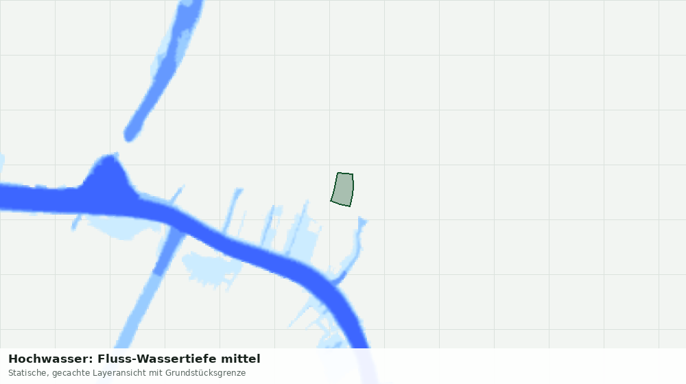 Statische Kartenansicht: Hochwasser: Fluss-Wassertiefe mittel