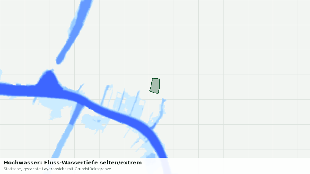 Statische Kartenansicht: Hochwasser: Fluss-Wassertiefe selten/extrem