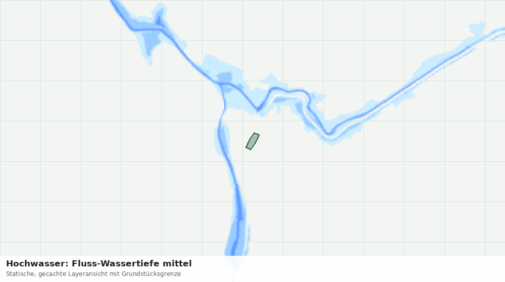 Statische Kartenansicht: Hochwasser: Fluss-Wassertiefe mittel