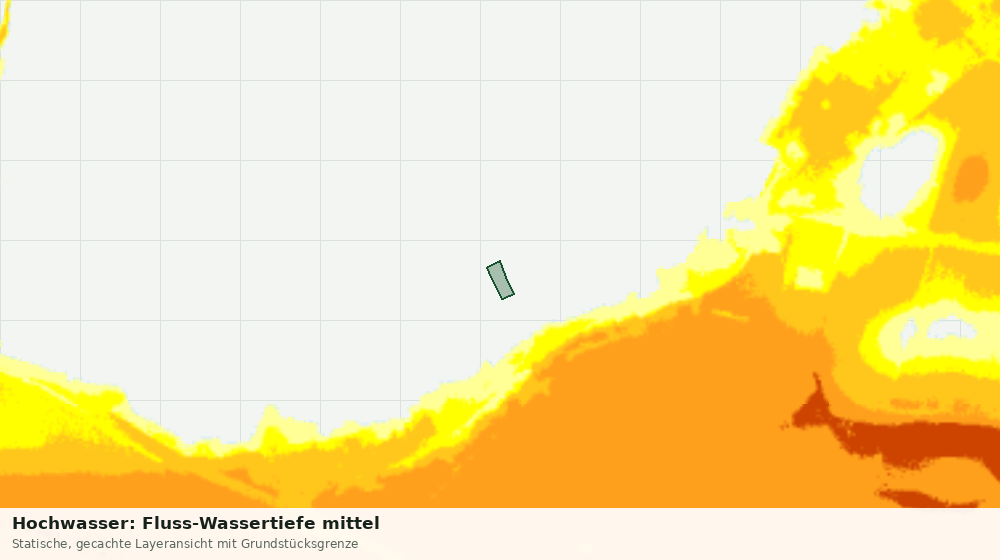 Statische Kartenansicht: Hochwasser: Fluss-Wassertiefe mittel