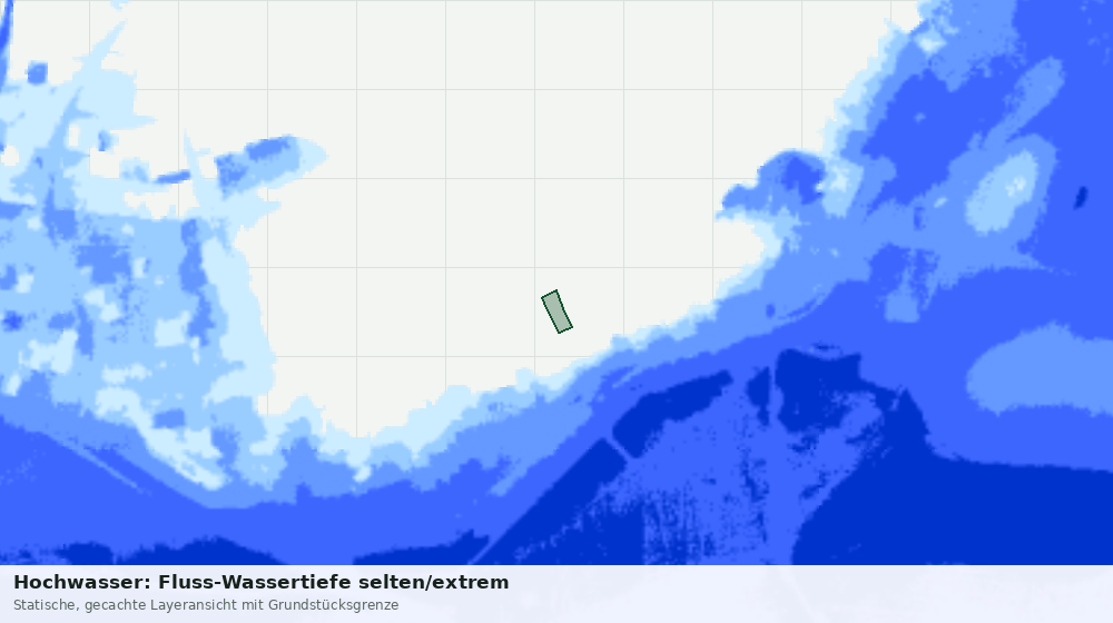 Statische Kartenansicht: Hochwasser: Fluss-Wassertiefe selten/extrem