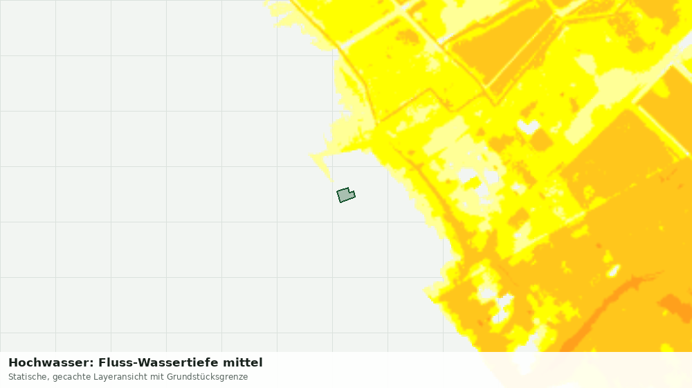 Statische Kartenansicht: Hochwasser: Fluss-Wassertiefe mittel