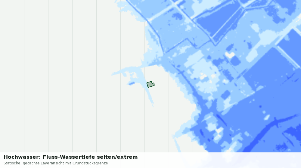 Statische Kartenansicht: Hochwasser: Fluss-Wassertiefe selten/extrem