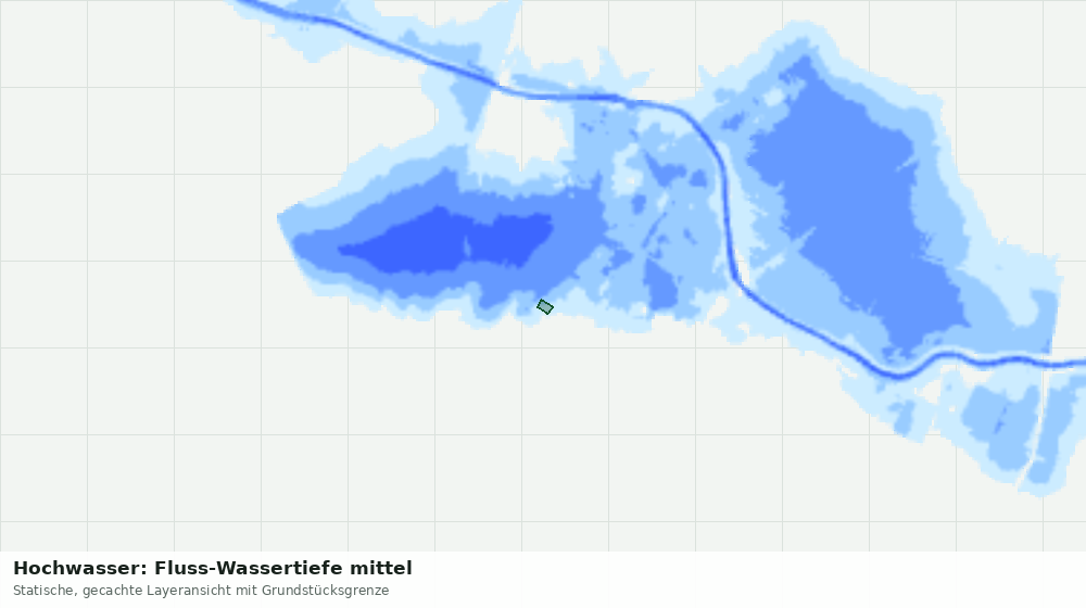 Statische Kartenansicht: Hochwasser: Fluss-Wassertiefe mittel