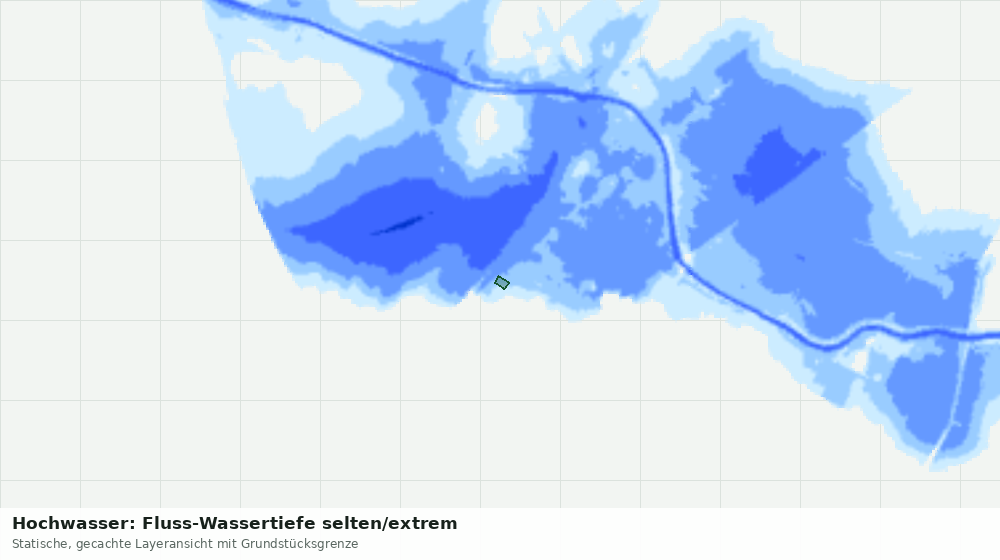 Statische Kartenansicht: Hochwasser: Fluss-Wassertiefe selten/extrem