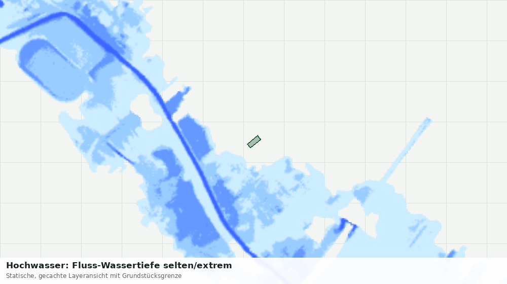 Statische Kartenansicht: Hochwasser: Fluss-Wassertiefe selten/extrem