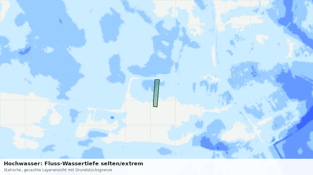 Statische Kartenansicht: Hochwasser: Fluss-Wassertiefe selten/extrem