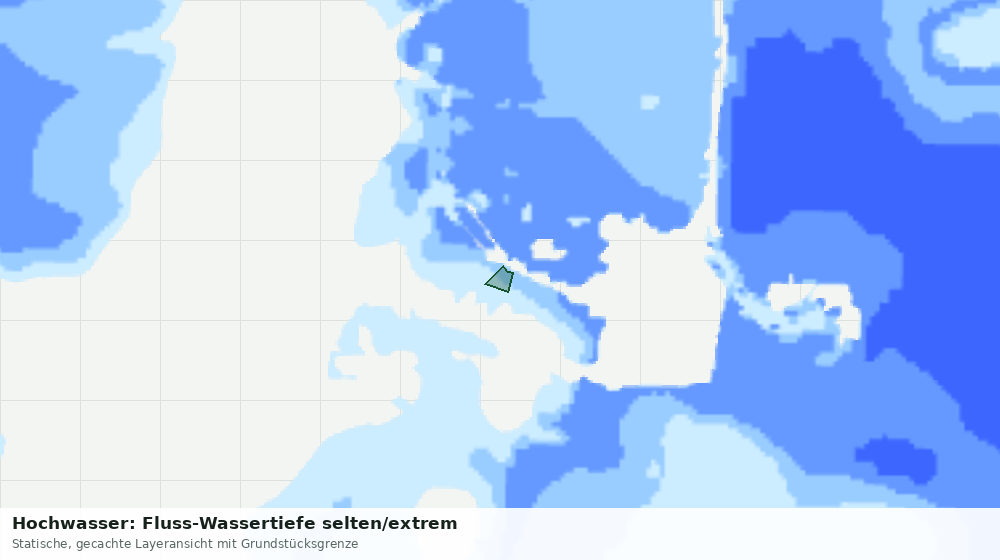 Statische Kartenansicht: Hochwasser: Fluss-Wassertiefe selten/extrem