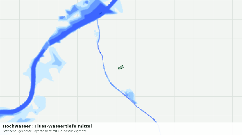 Statische Kartenansicht: Hochwasser: Fluss-Wassertiefe mittel