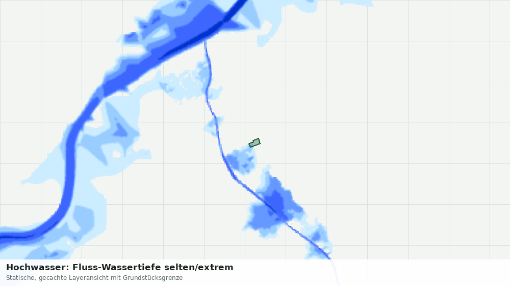 Statische Kartenansicht: Hochwasser: Fluss-Wassertiefe selten/extrem