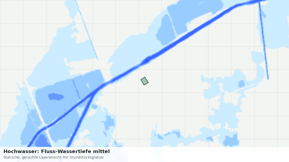 Statische Kartenansicht: Hochwasser: Fluss-Wassertiefe mittel
