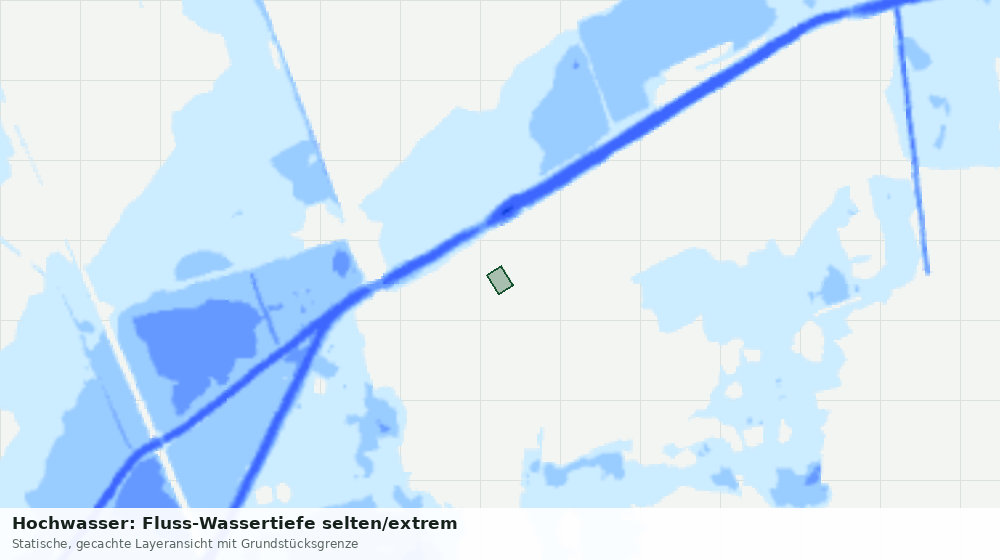 Statische Kartenansicht: Hochwasser: Fluss-Wassertiefe selten/extrem