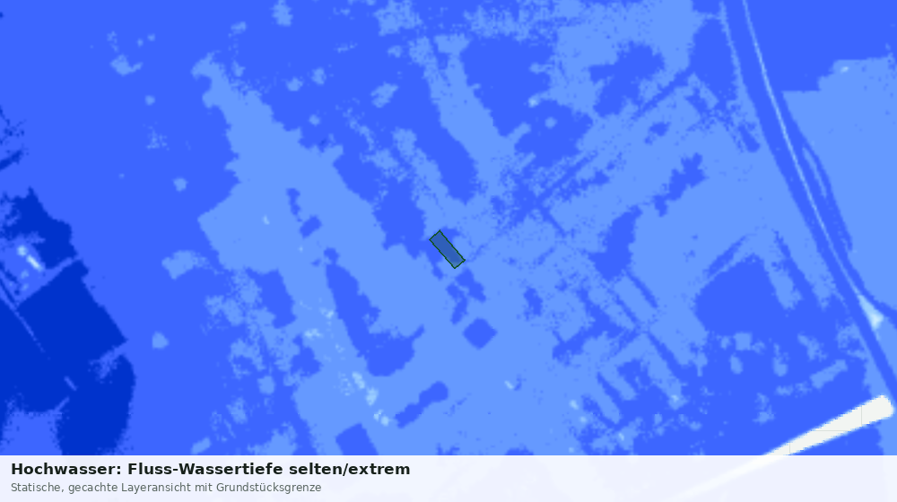 Statische Kartenansicht: Hochwasser: Fluss-Wassertiefe selten/extrem