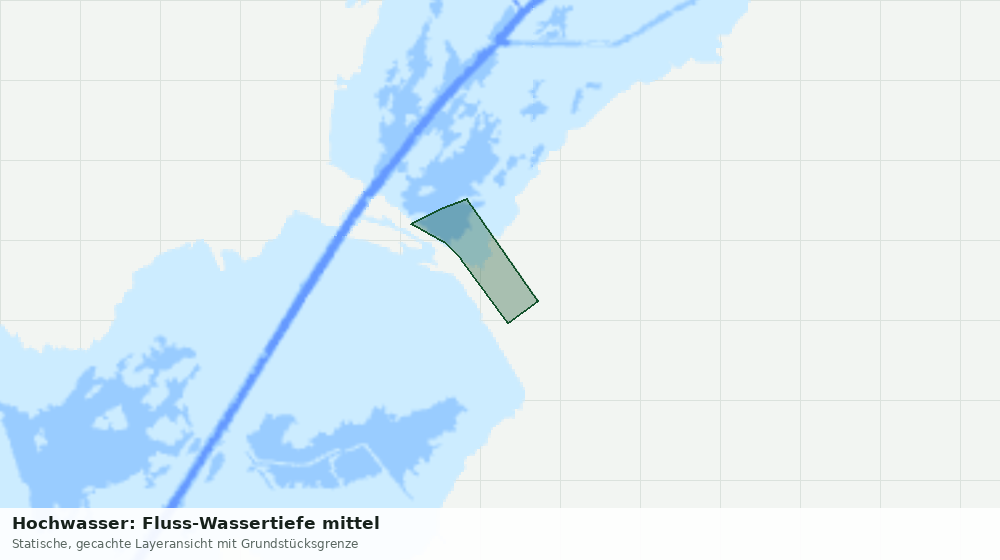 Statische Kartenansicht: Hochwasser: Fluss-Wassertiefe mittel