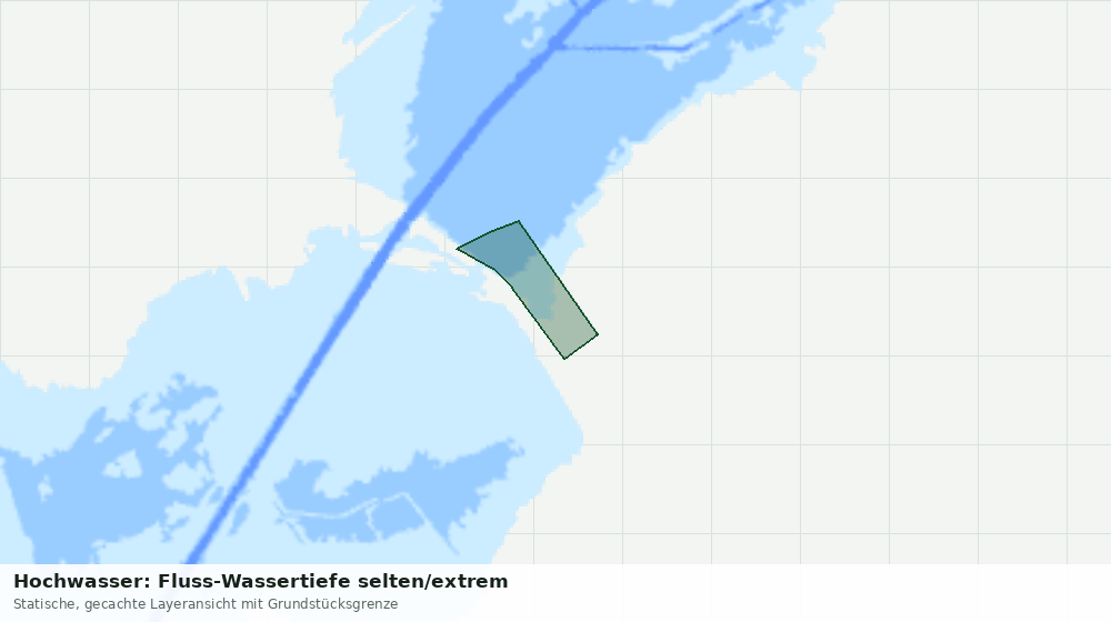 Statische Kartenansicht: Hochwasser: Fluss-Wassertiefe selten/extrem