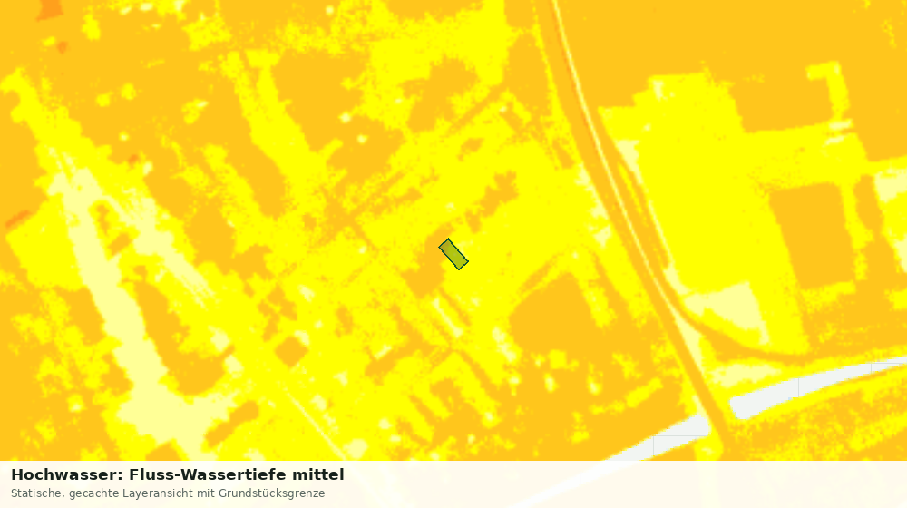 Statische Kartenansicht: Hochwasser: Fluss-Wassertiefe mittel