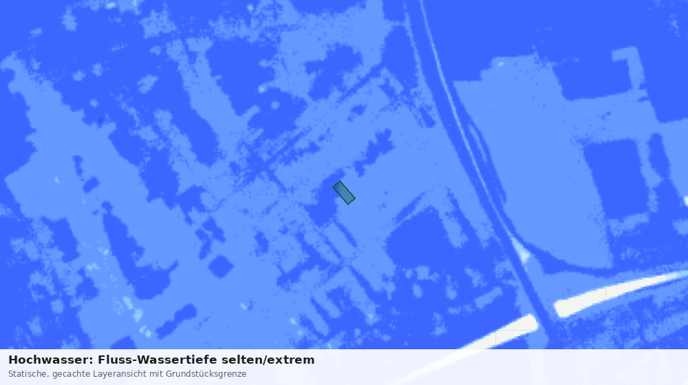 Statische Kartenansicht: Hochwasser: Fluss-Wassertiefe selten/extrem