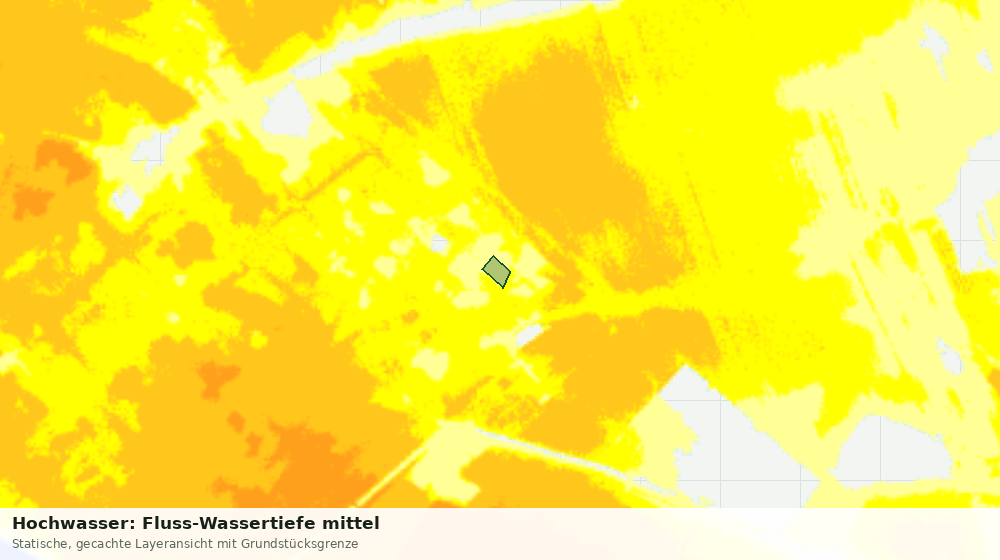 Statische Kartenansicht: Hochwasser: Fluss-Wassertiefe mittel
