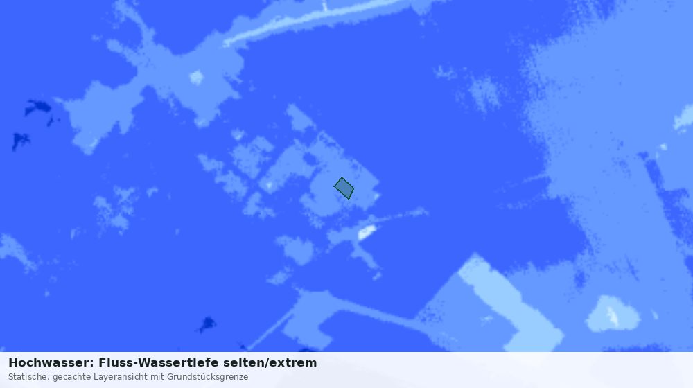 Statische Kartenansicht: Hochwasser: Fluss-Wassertiefe selten/extrem