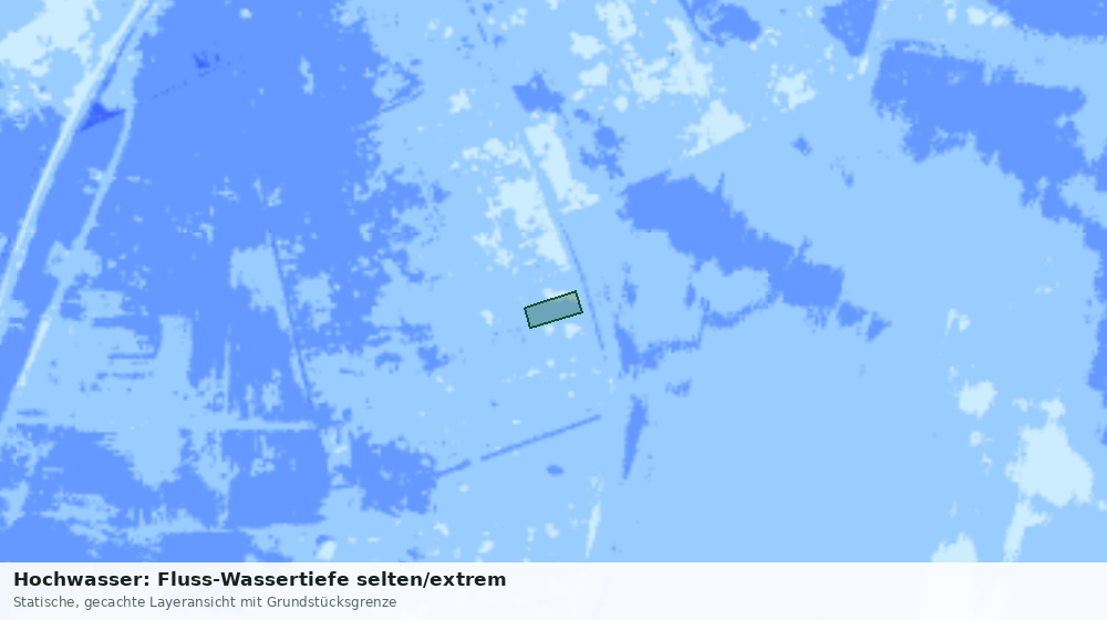 Statische Kartenansicht: Hochwasser: Fluss-Wassertiefe selten/extrem