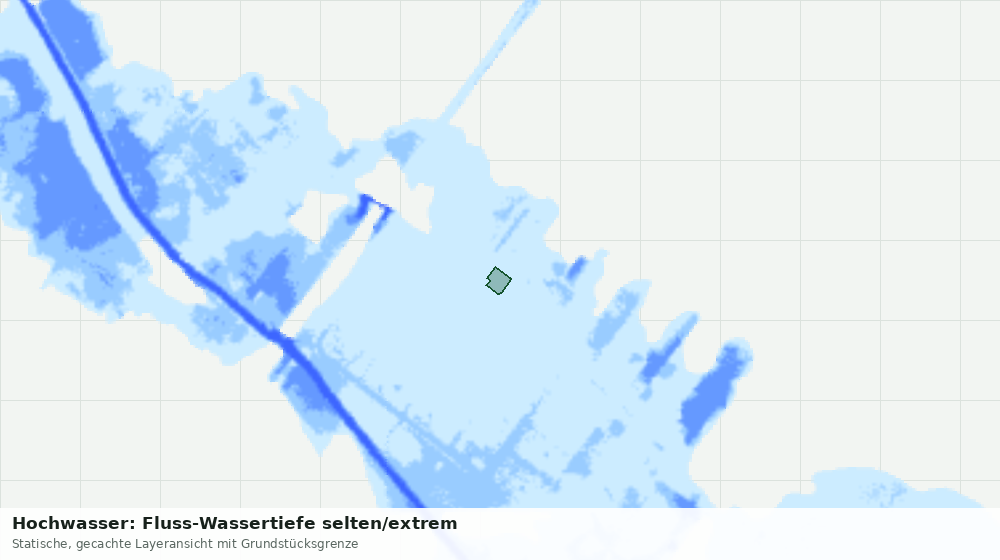Statische Kartenansicht: Hochwasser: Fluss-Wassertiefe selten/extrem