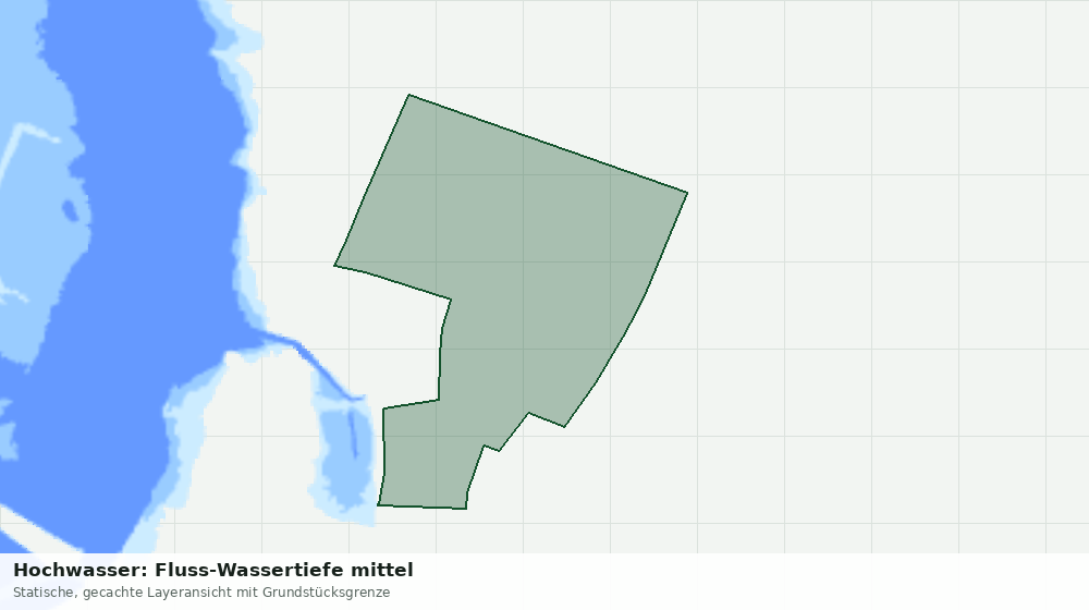 Statische Kartenansicht: Hochwasser: Fluss-Wassertiefe mittel