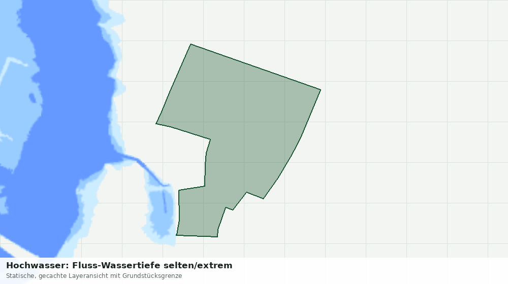 Statische Kartenansicht: Hochwasser: Fluss-Wassertiefe selten/extrem