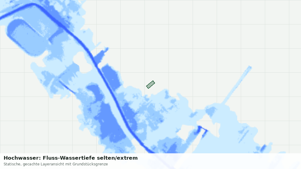 Statische Kartenansicht: Hochwasser: Fluss-Wassertiefe selten/extrem