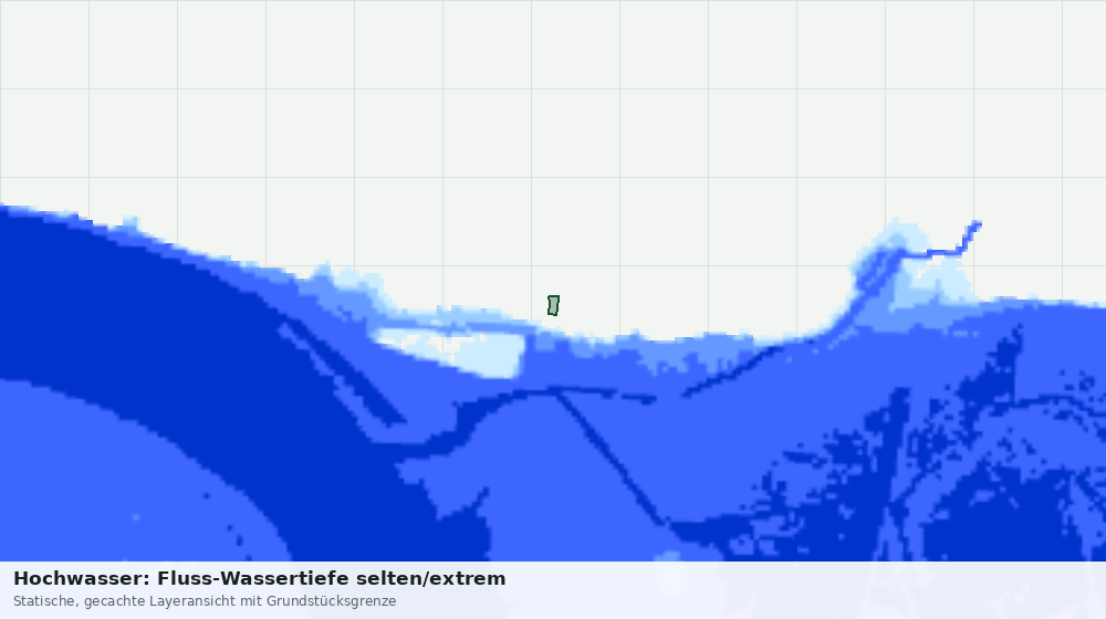 Statische Kartenansicht: Hochwasser: Fluss-Wassertiefe selten/extrem