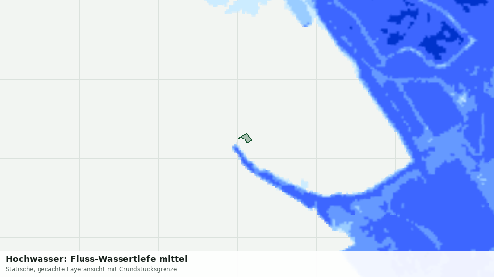 Statische Kartenansicht: Hochwasser: Fluss-Wassertiefe mittel