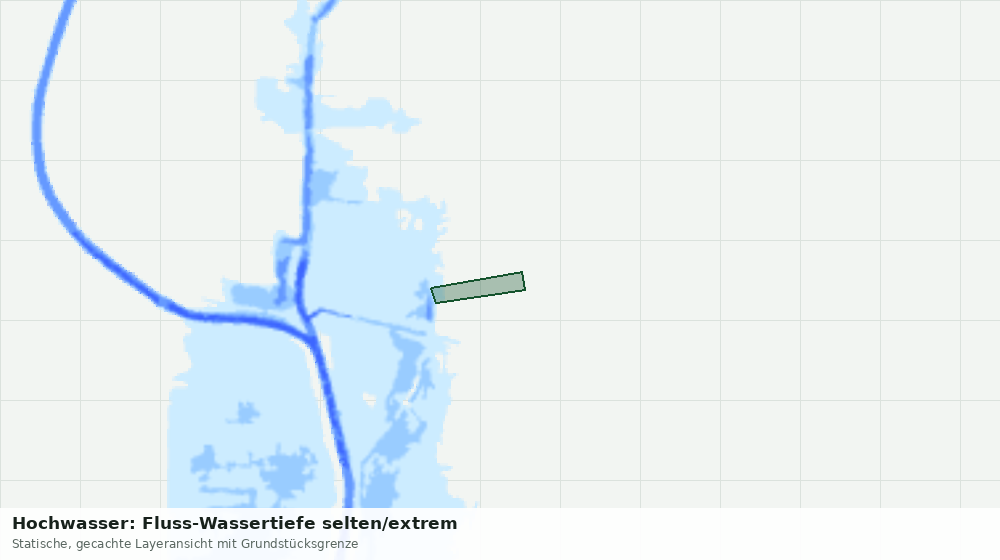 Statische Kartenansicht: Hochwasser: Fluss-Wassertiefe selten/extrem
