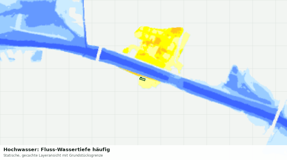 Statische Kartenansicht: Hochwasser: Fluss-Wassertiefe häufig