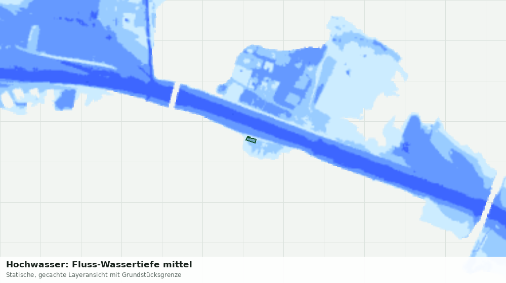 Statische Kartenansicht: Hochwasser: Fluss-Wassertiefe mittel