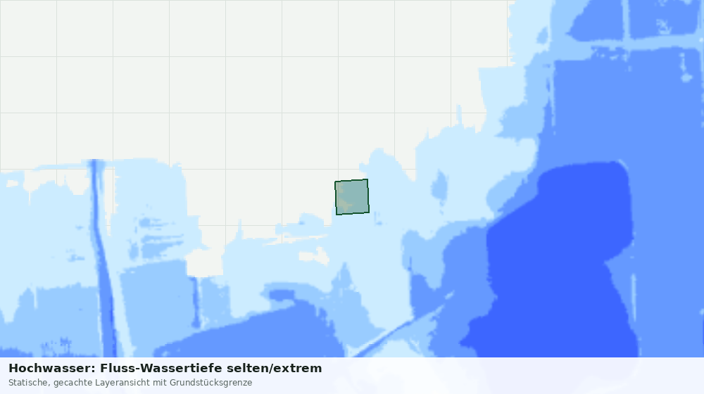 Statische Kartenansicht: Hochwasser: Fluss-Wassertiefe selten/extrem